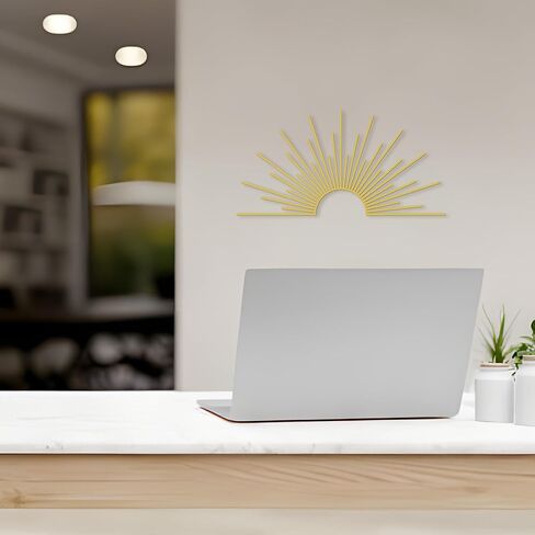 Sun Metal Art Wall Decor Sunshine Metal Art -Sunset And Flying Birds Wall Metal Art Metal Wall Art Setting Sun- Sun Design Wall Art For Room Living Room Kitchen Bedroom，15.8 * 9.8 Inches Black in Kuwait