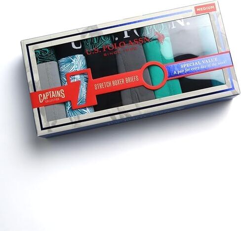 U.S. Polo Assn. Men's Underwear - Ultra Soft Boxer Briefs with Comfort Pouch (7 Pack) in Kuwait