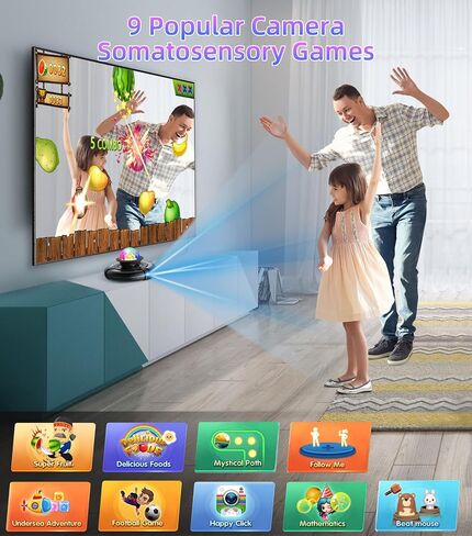 FWFX Dance Mat for Kids and Adults - Double User Wireless Dancing Mat, Exercise & Fitness Dance Step Pad Game for TV, Musical Electronic Dance Mats with HD Camera, Gift for Girls & Boys Ages 6+ in Kuwait