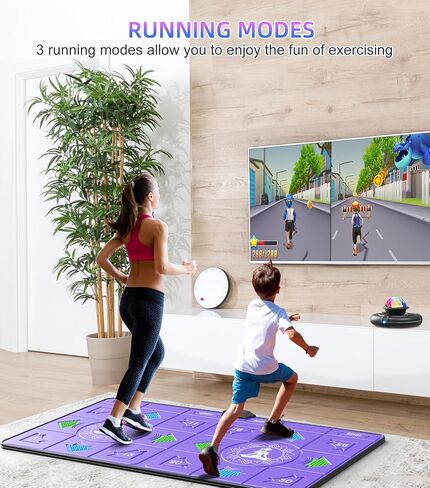 FWFX Dance Mat for Kids and Adults - Double User Wireless Dancing Mat, Exercise & Fitness Dance Step Pad Game for TV, Musical Electronic Dance Mats with HD Camera, Gift for Girls & Boys Ages 6+ in Kuwait