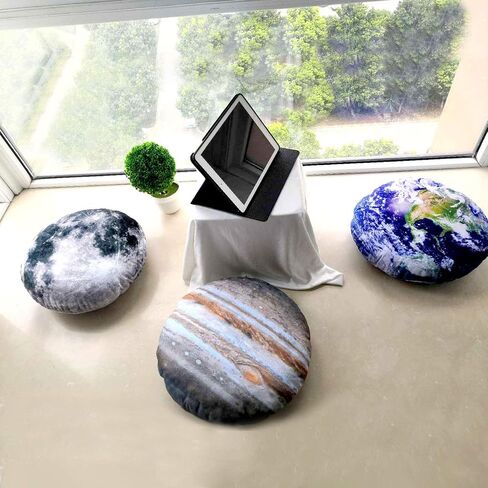 11 Piece Set Space Planet Throw Pillow Covers Solar System Universe Planet Image Decorative Cushion Cover Round Pillow Case 3D Home Decor Pillows Covers 10X10Inch in Kuwait