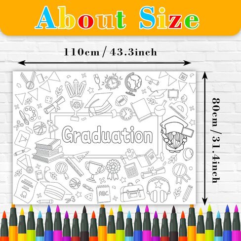 43.3x31.5Inch Valentine's Day Giant Coloring Poster with Picture, Birthday Gift Painting Poster, Art Crafts Activity Drawing Paper in School, Classroom, Home, Party for Boys, Girls, Kid in Kuwait