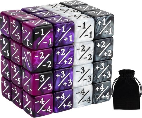 48 قطعة سحرية عداد النرد الحياة MTG عدادات النرد مجموعة الرخام الرموز الرموز D6 DICE متوافقة مع MAGIC The Gathering ، TCG ، ملحقات ألعاب البطاقات in Kuwait