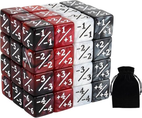48 قطعة سحرية عداد النرد الحياة MTG عدادات النرد مجموعة الرخام الرموز الرموز D6 DICE متوافقة مع MAGIC The Gathering ، TCG ، ملحقات ألعاب البطاقات in Kuwait