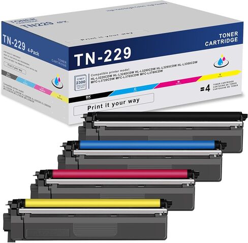 DR-229CL Super High Yield 4 Pack Replacement for Brother DR229CL Drum Unit for MFC-L3780CDW MFC-L3720CDW HL-L3220CDW HL-L3300CDW HL-L3280CDW Printer (DR229CL Drum Unit Set;Toner not Included) in Kuwait