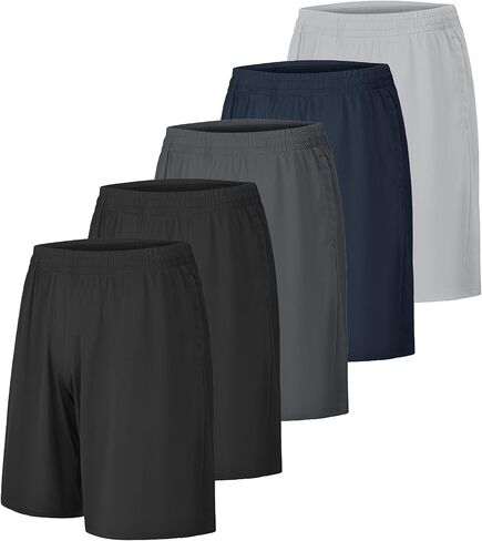 CE' CERDR Mens Athletic Workout Shorts with Pockets and Elastic Waistband Quick Dry Activewear in Kuwait