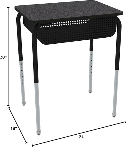 Learniture Adjustable Height Open Front Student School Desk with Metal Book Box (Set of 2) in Kuwait