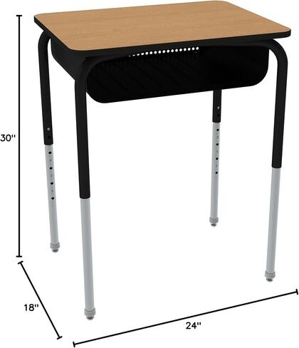 Learniture Adjustable Height Open Front Student School Desk with Metal Book Box (Set of 2) in Kuwait