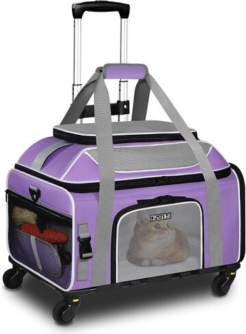 Petskd Top-Expandable Pet Carrier 19x13x9 Inches Southwest Allegiant Airlines Approved, Soft-Sided Carrier for Small Dog Under 15 lbs and Large Cat Under 20 lbs(Blue) in Kuwait