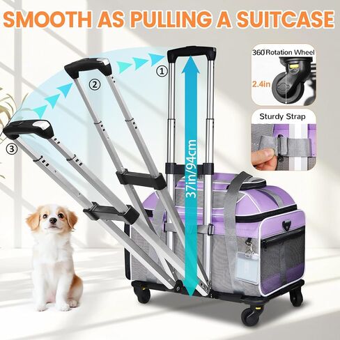 Petskd Top-Expandable Pet Carrier 19x13x9 Inches Southwest Allegiant Airlines Approved, Soft-Sided Carrier for Small Dog Under 15 lbs and Large Cat Under 20 lbs(Blue) in Kuwait