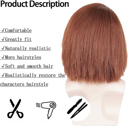LABEAUTÉ Men Male Wigs Short Black with Beard 70s 80s Costume Cosplay Halloween Wigs + Cap in Saudi Arabia