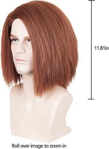 LABEAUTÉ Men Male Wigs Short Black with Beard 70s 80s Costume Cosplay Halloween Wigs + Cap in Saudi Arabia