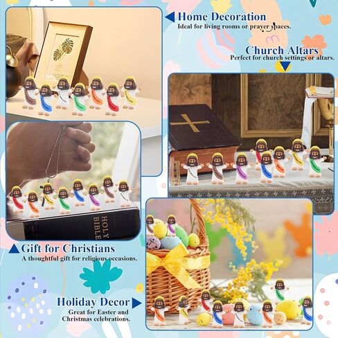 Little Jesus Figures 100 Pack Mini Jesus Figurines in Bulk Classic Religious Christ Savior Jesus Decor for Baptism Sunday Easter Egg Stuffers in Saudi Arabia
