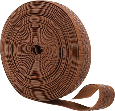 Mandala Crafts 2 Inch Elastic Silicone Gripper Tape for Clothing - 5 Yds Dotted Non Slip Elastic Band for Sewing - Nude Silicone Elastic Straps Flat Stretchy Fabric Elastic Ribbon in Kuwait