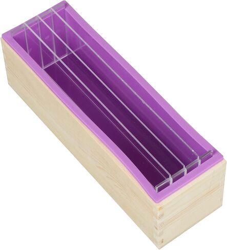 42oz Silicone Soap Mold Loaf Soap Making Mold with 5 Acrylic Dividers for DIY Handmade Soap Swirl Making Tools, white in Saudi Arabia