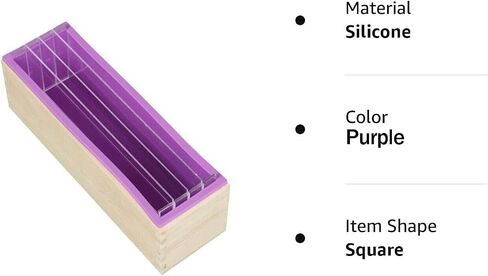 42oz Silicone Soap Mold Loaf Soap Making Mold with 5 Acrylic Dividers for DIY Handmade Soap Swirl Making Tools, white in Saudi Arabia