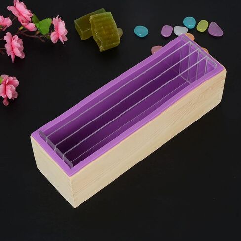 42oz Silicone Soap Mold Loaf Soap Making Mold with 5 Acrylic Dividers for DIY Handmade Soap Swirl Making Tools, white in Saudi Arabia