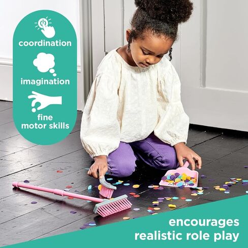 Casdon Henry Brush Set | Child-Friendly Cleaning Toy Set for Ages 3+ | Fun & Educational | Includes Broom, Brush, Dustpan! in Kuwait