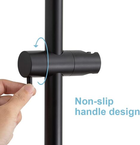 شريط شريحة دش أوفو 27 بوصة التثبيت قابلة للتعديل مسافة 15-26 بوصة مع 360 درجة حامل رأس دش محمول قابلة للتعديل للحمام ، مثبت على الحائط ، تشطيب الكروم in Kuwait