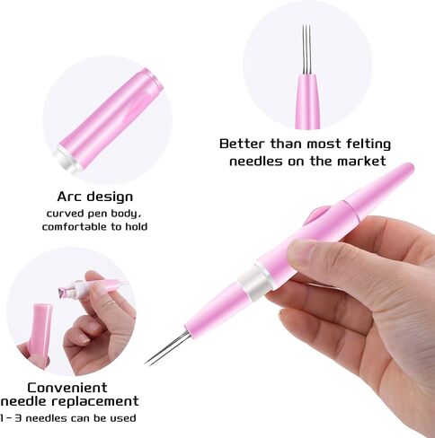 NFAMRZCAR Needle Felting Mat,10x10x1.5 Inch Thick and Firm Needle Felting Pad Natural Wool Needle Felting Mat with 20 Felting Needle 1 Clean Cloth,Clear Instruction in Kuwait