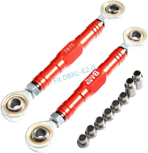 CNC الألومنيوم 7075-T6 الأمامية التوجيه توجيه قضيب Turnbuckle ROD ل 1/5 RC CAR LOSI DBXL-E 2.0 DBXL 2.0 ترقية (التوجيه الخلفي الأمامي التوجيه الأحمر) الأحمر) in Kuwait