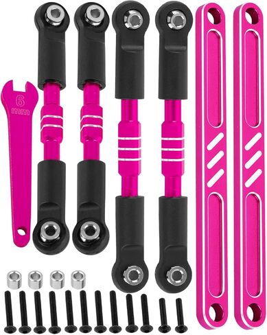 RC Turnbuckles Camber Links Upgrades Part for 1/10 ECX 2WD Series RC Car,Alloy Adjustable Turnbuckle for Ruckus/Axe/Brutus/Circuit/AMP MT/AMP DB/AMP Crush/Torment,Titanium in Kuwait