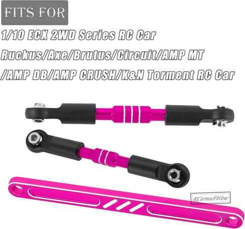 RC Turnbuckles Camber Links Upgrades Part for 1/10 ECX 2WD Series RC Car,Alloy Adjustable Turnbuckle for Ruckus/Axe/Brutus/Circuit/AMP MT/AMP DB/AMP Crush/Torment,Titanium in Kuwait