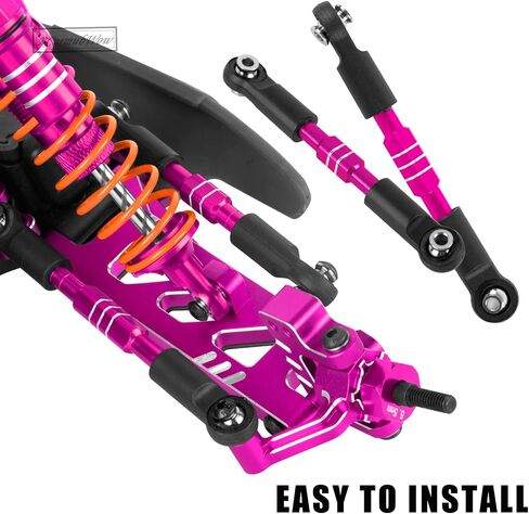 RC Turnbuckles Camber Links Upgrades Part for 1/10 ECX 2WD Series RC Car,Alloy Adjustable Turnbuckle for Ruckus/Axe/Brutus/Circuit/AMP MT/AMP DB/AMP Crush/Torment,Titanium in Kuwait