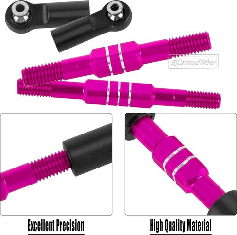 RC Turnbuckles Camber Links Upgrades Part for 1/10 ECX 2WD Series RC Car,Alloy Adjustable Turnbuckle for Ruckus/Axe/Brutus/Circuit/AMP MT/AMP DB/AMP Crush/Torment,Titanium in Kuwait