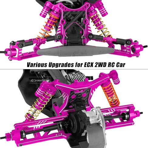 RC Turnbuckles Camber Links Upgrades Part for 1/10 ECX 2WD Series RC Car,Alloy Adjustable Turnbuckle for Ruckus/Axe/Brutus/Circuit/AMP MT/AMP DB/AMP Crush/Torment,Titanium in Kuwait