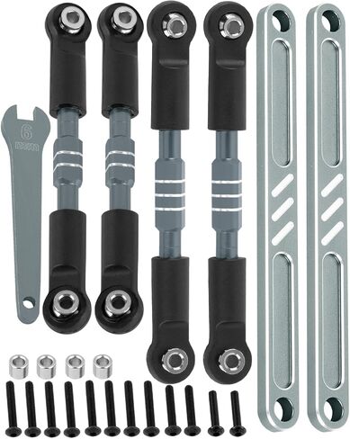 RC Turnbuckles Camber Links Upgrades Part for 1/10 ECX 2WD Series RC Car,Alloy Adjustable Turnbuckle for Ruckus/Axe/Brutus/Circuit/AMP MT/AMP DB/AMP Crush/Torment,Titanium in Kuwait