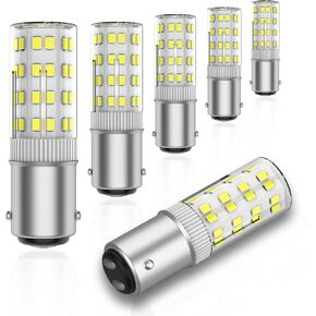 BA15D LED 120V Double Contact Bayonet Base Led Bulb, 6000k Daylight White Dimmable,50Watts Halogen JD Type T3/T4 Equivalent, Replacement of Sewing Machines Led Light Bulbs (2, Daylight White) in Kuwait