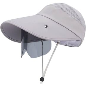 Face_Shield حامي الشمس قبعة بواقٍ للشمس حماية من الأشعة فوق البنفسجية الصيف قبعة الشمس رائعة للتنزه سيرًا على الأقدام والتخييم والجولف والتنس وركوب الدراجات in Kuwait