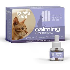 Cat Calming Diffuser Refills – Long-Lasting 30-Day Formula with Pheromones for Stress Relief, Relaxation, and Anxiety Reduction in Cats Easy to Use – (2 Diffusers + 2 Refills)