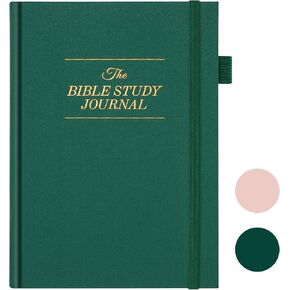 JUBTIC Bible Study Journal - Prayer Journal for Woman Church Notes Notebook – Sermon/Scripture/Bible Notebooks for Note Taking,Christian Gifts for Graduation, Baptism & Church (5.6 * 8.5") Pink