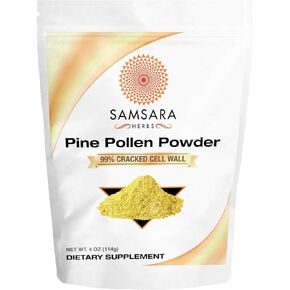 Pine Pollen Powder Wild Harvested - 99% Cracked Cell Wall (8oz/227g) Supports Healthy Energy & Longevity