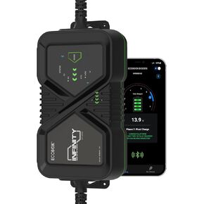 Infinity 8A Battery Charger with Bluetooth APP Monitoring, 12V, Switchable 8 AMP/2 AMP, 8 Stage Charging Automotive Charger, Battery Maintainer, Battery Desulfator for Car, RV, Buses, Trucks, Boats