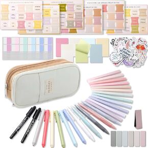 XKDOUS Bible Study Supplies Journaling Kit for Women, Bible Study Kit, Bible Study Tools with Prayer Journal Pencil Case Bible Accessories, Christian Gifts for Women, Pink