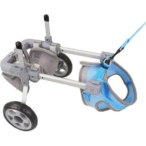 Dog Wheelchair for Back Legs(L), 2024 New Adjustable Dog Wheel Chair, Assist Small Pets with Paralyzed Disabled Hind Limbs Recover Mobility, Pets Cart with Wheels Leg Brace Hip Support(<27.5 LBS)