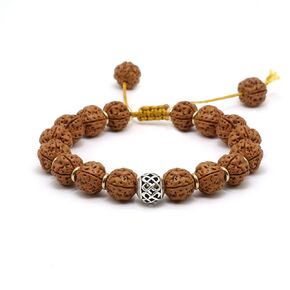 Handmade Adjustable Rudraksha Bracelet 5 Mukhi Rudraksha Mala bead（12mm）- Ideal for Meditation, Yoga, and Chanting | Perfect Gift Pack