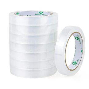 BOMI PACK 8 ROLLS تعبئة الشريط الواضح لموزع ، 1 بوصة × 60 عامًا ، شريط لف الهدية الشفافة 3 بوصة للمنزل ، المكتب