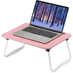 Laptop Bed Desk, Foldable Lap Table, Portable Study Table, Laptop Desk/Stand for Bed, Lightweight & Mini Table for Breakfast/Picnic/Drawing/Couch/Floor - Black