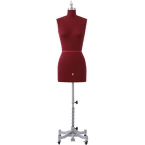 Industry Grade Sewing Mannequin Female Size 4, Professional Dress Form Mannequin for Garment Design, Height Adjustable Mannequin for Sewing & Draping with Stable Metal Base & 360°Casters