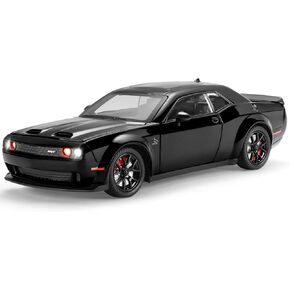 SASBSC Police Car Toys for Boys Age 3-12 1:22 Dodge Challenger Hellcat Toy Cars Diecast Metal Car Model with Light & Sound Collectable Muscle Cars for Kids 3+ Year Olds
