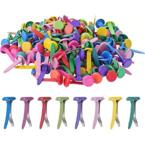 Tiesome 200 PCS Paper Paper Hackers ، Round Head Split Pins Clips Metal Paper Clips for Crafts Metal Round Hardeners Mini Mini Brads for DIY Crafts Project