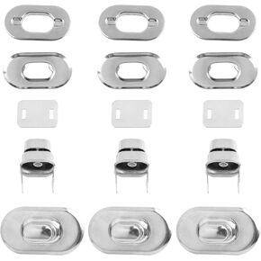 Framendino, 12 Sets Turn Lock Clasp Metal Bag Purse Closure Twist Fasteners Hardware Leather Craft Accessory
