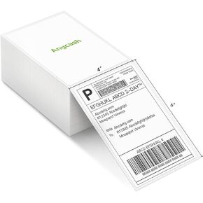 Fanfold Thermal Labels, 4x6 Thermal Shipping Labels with Perforated, Thermal Printer Labels Compatible with Zebra Rollo Munbyn Thermal Printers, (Pack of 500 4x6 Per Fanfold Labels)