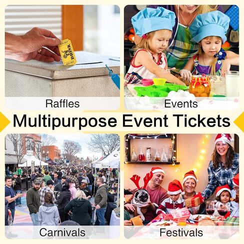 ESSENTIAL 1000 Raffle Tickets Rolls, Drink Tickets Single Roll for Events, Leisure, Movie Watching, Entertainment, Class Reward & Prizes (Red - 5 Color Selection) in Kuwait