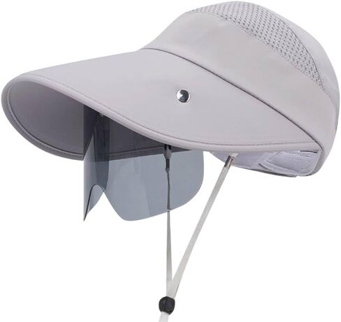 Face_Shield Protector Sun Visor Hat UV Protection Summer Sun Cap Great for Oudtoor Hiking Camping Golf Tennis Cycling in Kuwait