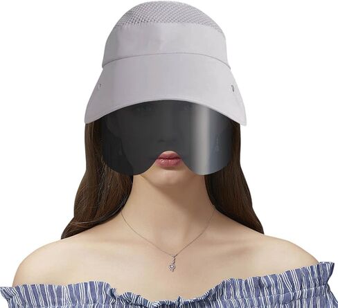 Face_Shield Protector Sun Visor Hat UV Protection Summer Sun Cap Great for Oudtoor Hiking Camping Golf Tennis Cycling in Kuwait